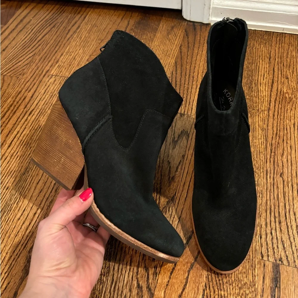 Kork-Ease | Black‎ Lapra Suede Bootie Sz 7